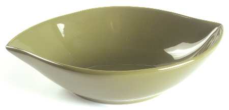 Bay Leaves Dark Green 11" Oval Vegetable Bowl
