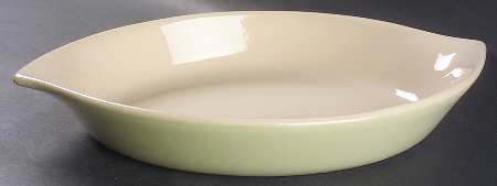 Bay Leaves Light Green 13" Oval Baker