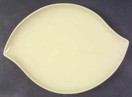 Bay Leaves Light Green 14" Oval Serving Platter