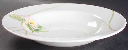 Water Lily Large Rim Soup Bowl