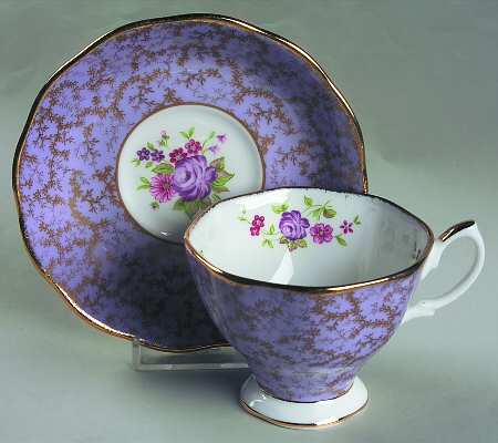Archive Lavender Footed Cup & Saucer Set