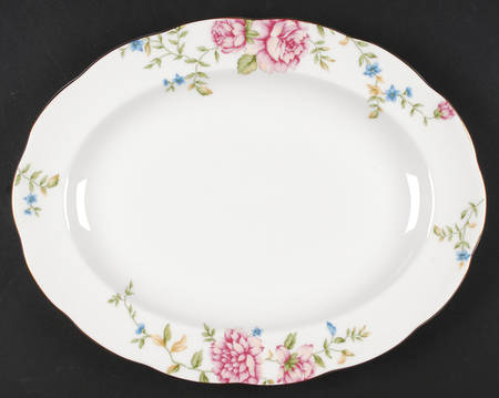 English Rose 13" Oval Serving Platter