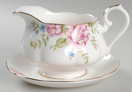 English Rose Gravy Boat & Underplate