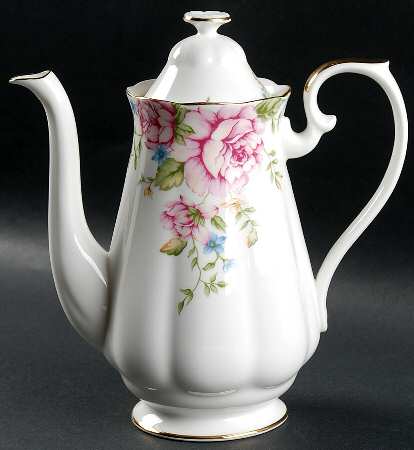 English Rose Coffee Pot & Lid