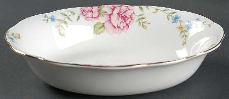 English Rose 9" Oval Vegetable Bowl