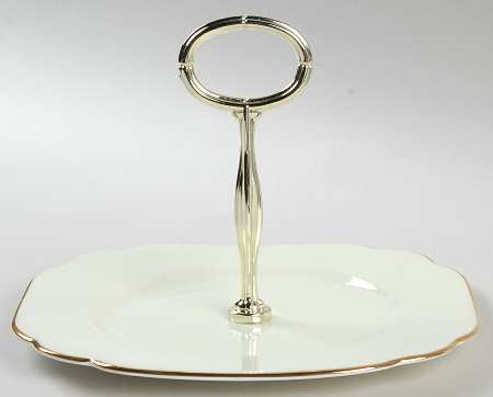English Rose Square Serving Plate W/Handle (SPS)