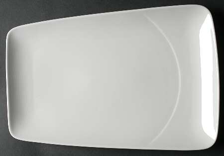 Spa Lifestyle Reflection White 15" Rectangular Serving Platter