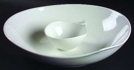Spa Lifestyle Waterdrop White (2 Piece) Chip & Dip Set