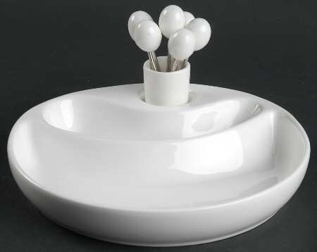 Spa Lifestyle Accessories 2 Section Server with Picks