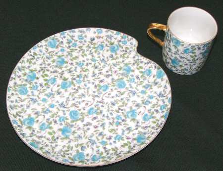 Devon Rose Snack Plate & Cup Set