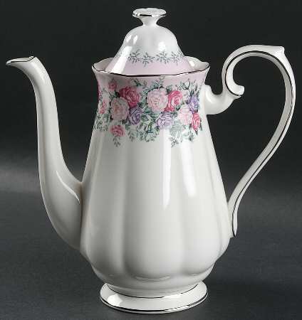 Rose Garland Coffee Pot & Lid