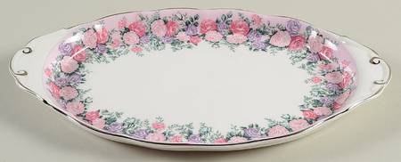 Rose Garland Tray for Creamer & Sugar with Lid