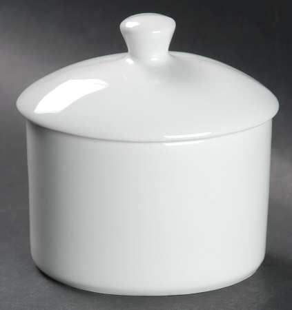 Classic White (Classic Shape) Sugar Bowl & Lid