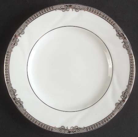 Crown Swirl Platinum Salad Plate