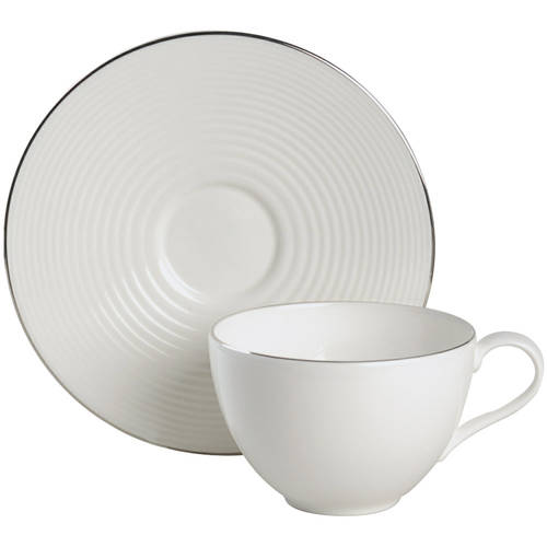 Gordon Ramsay Platinum Flat Cup & Saucer Set