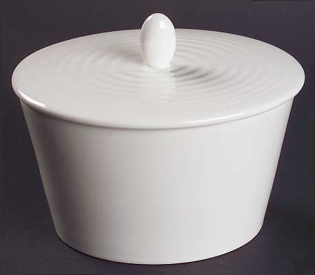 Gordon Ramsay White (Bone, No Trim) Sugar Bowl & Lid