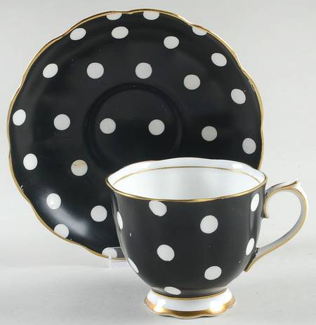 Polka Dot Series Footed Cup & Saucer Set