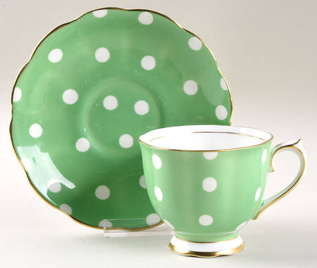 Polka Dot Series Footed Cup & Saucer Set