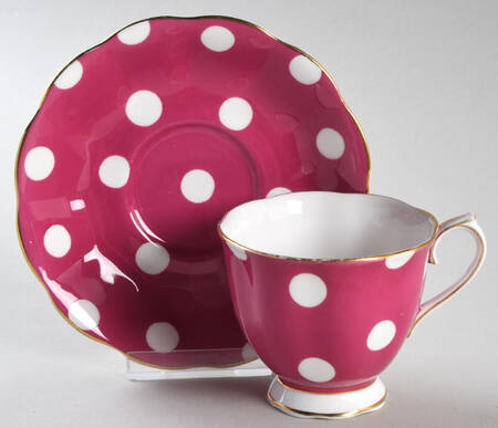 Polka Dot Series Footed Cup & Saucer Set