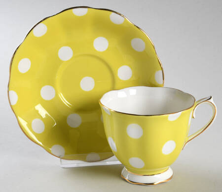 Polka Dot Series Footed Cup & Saucer Set