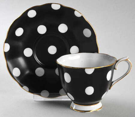 Polka Dot Series Footed Cup & Saucer Set