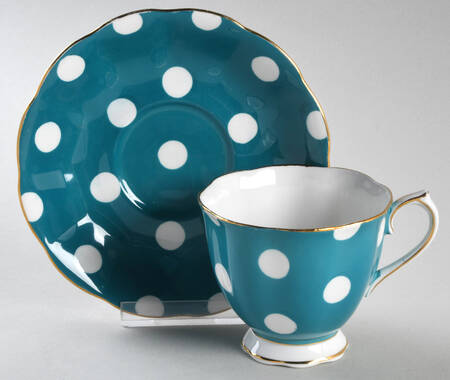 Polka Dot Series Footed Cup & Saucer Set