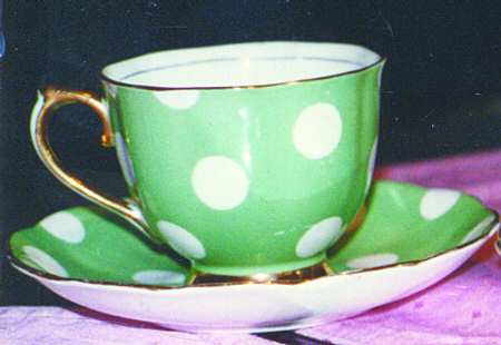 Polka Dot Series Footed Cup & Saucer Set