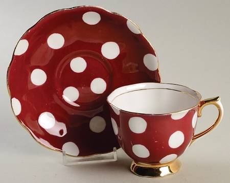 Polka Dot Series Footed Cup & Saucer Set