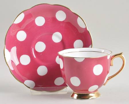 Polka Dot Series Footed Cup & Saucer Set