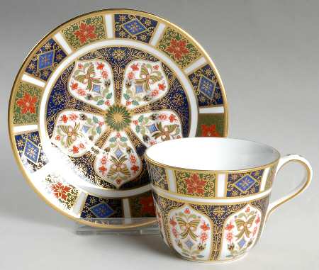 Old Imari Evening Star Flat Cup & Saucer Set