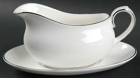 Silver Lining Gravy Boat & Underplate