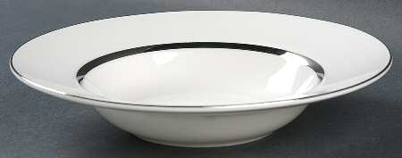 Silver Lining Rim Soup Bowl
