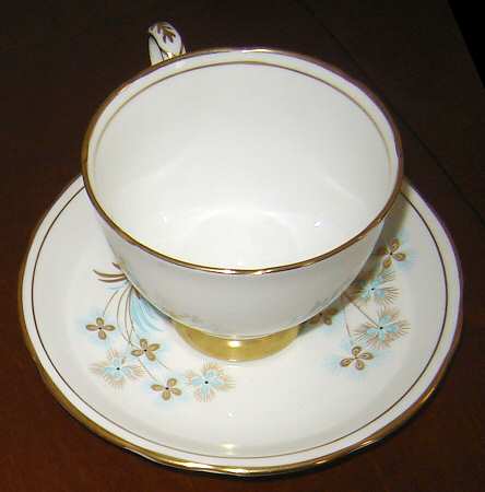 Blue Star Footed Cup & Saucer Set