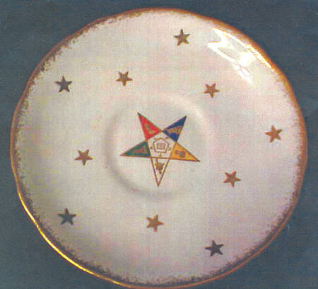 Order of the Eastern Star Saucer for Footed Cup