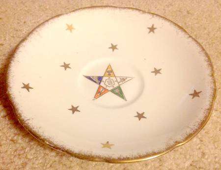 Order of the Eastern Star Saucer for Footed Cup