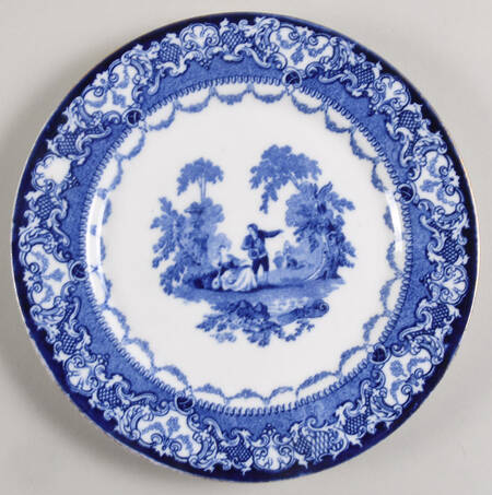 Watteau (Smooth, People, Transferware, Gold Trim) by Royal Doulton