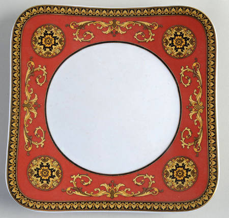 Medusa Red (Square) Salad Plate