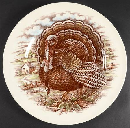 Turkey Brown, Multicolor 12" Chop Plate (Round Platter)