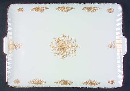 Old Country Roses Gold 13" Rectangular Tray