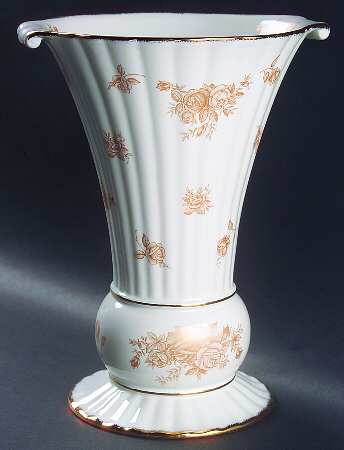 Old Country Roses Gold 10" Vase