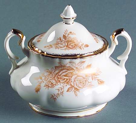 Old Country Roses Gold Sugar Bowl & Lid