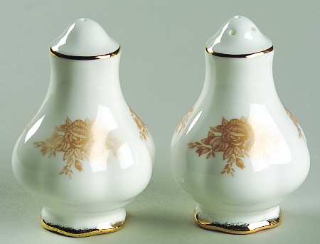 Old Country Roses Gold Salt & Pepper Set