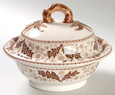 Deak Brown Round Covered Butter