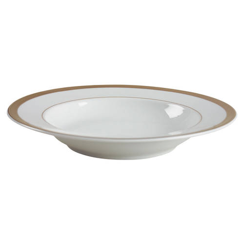 Elegance Gold Large Rim Soup Bowl