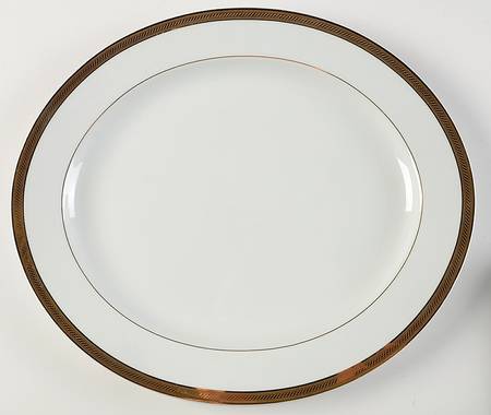 Elegance Gold 13" Oval Serving Platter