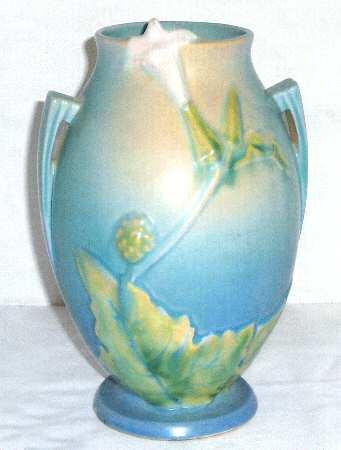 Thornapple Blue 6" Handled Vase