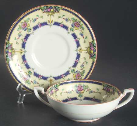 Orlando Flat Cream Soup Bowl & Saucer Set