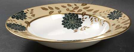 Kimono Taupe Rim Soup Bowl
