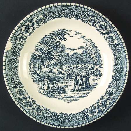 Pilgrim Blue Gray Salad Plate