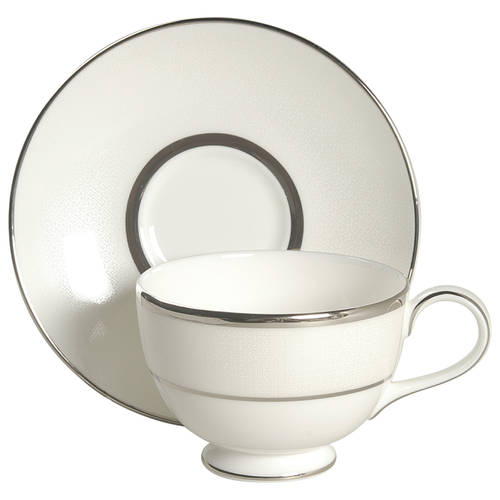 Platinum Silk Footed Cup & Saucer Set